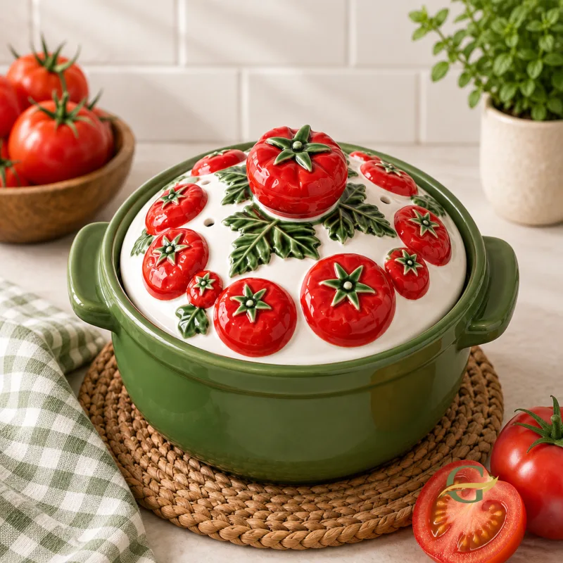 Imported Cooking Pot Tomatoe Embossed